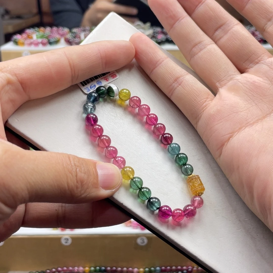 碧玺手串未镶嵌6.5mm.mmmmmmmmmm