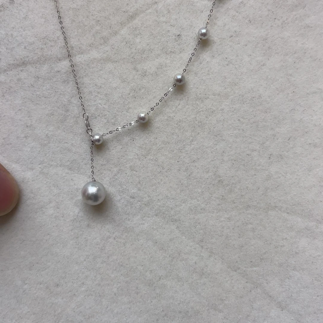 项链18K金镶嵌海水珍珠