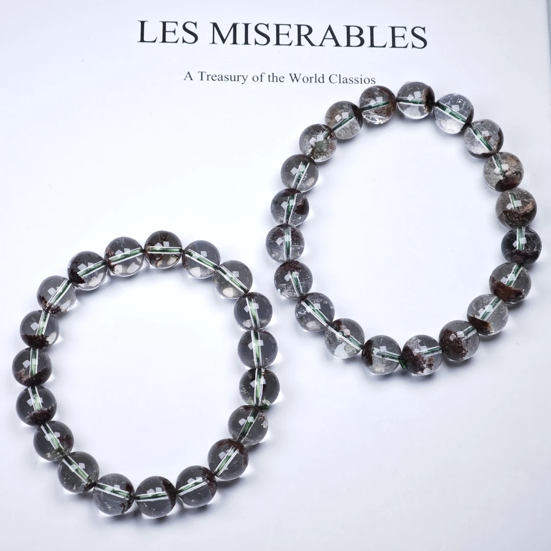 晶匠晶匠天然红幽灵手串9-10mm+多样性发一