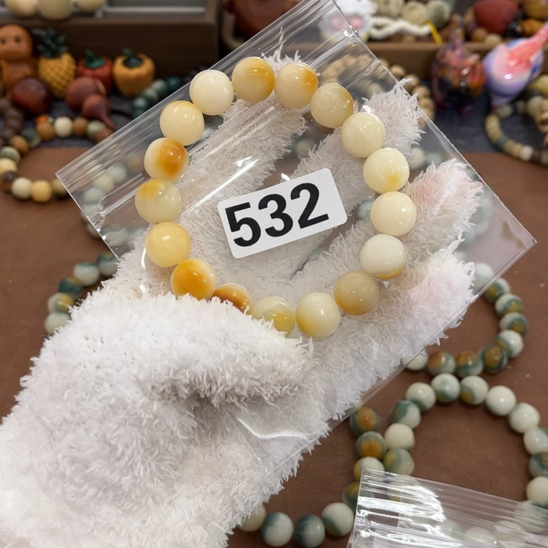 白玉菩提手串⸝****532干磨鲨鱼背