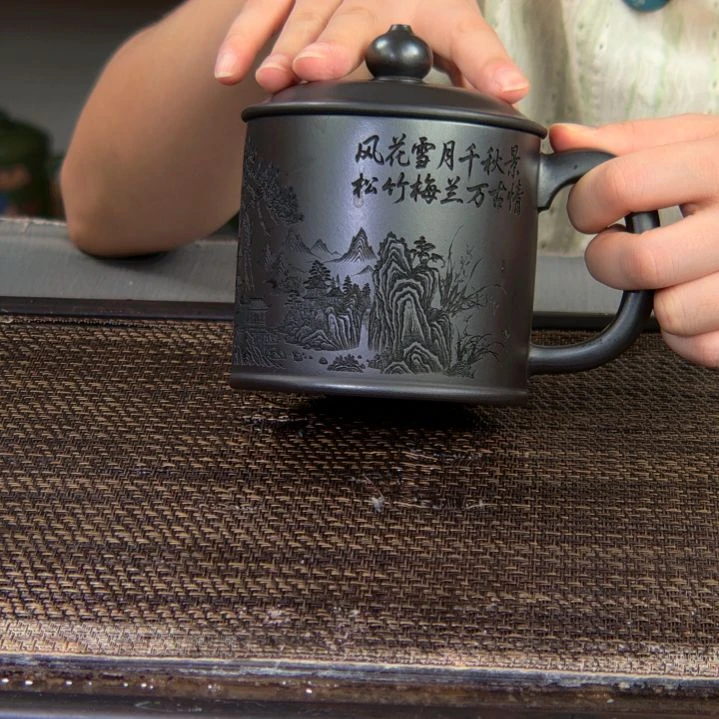 茶杯紫砂高货放漏