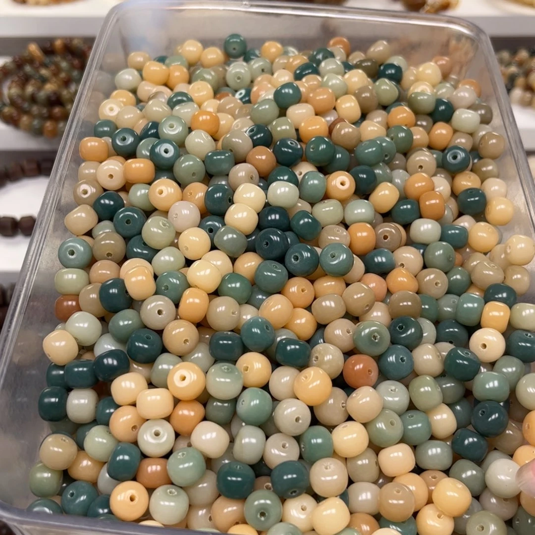 白玉菩提吊坠散珠原生态多宝卡10的100颗