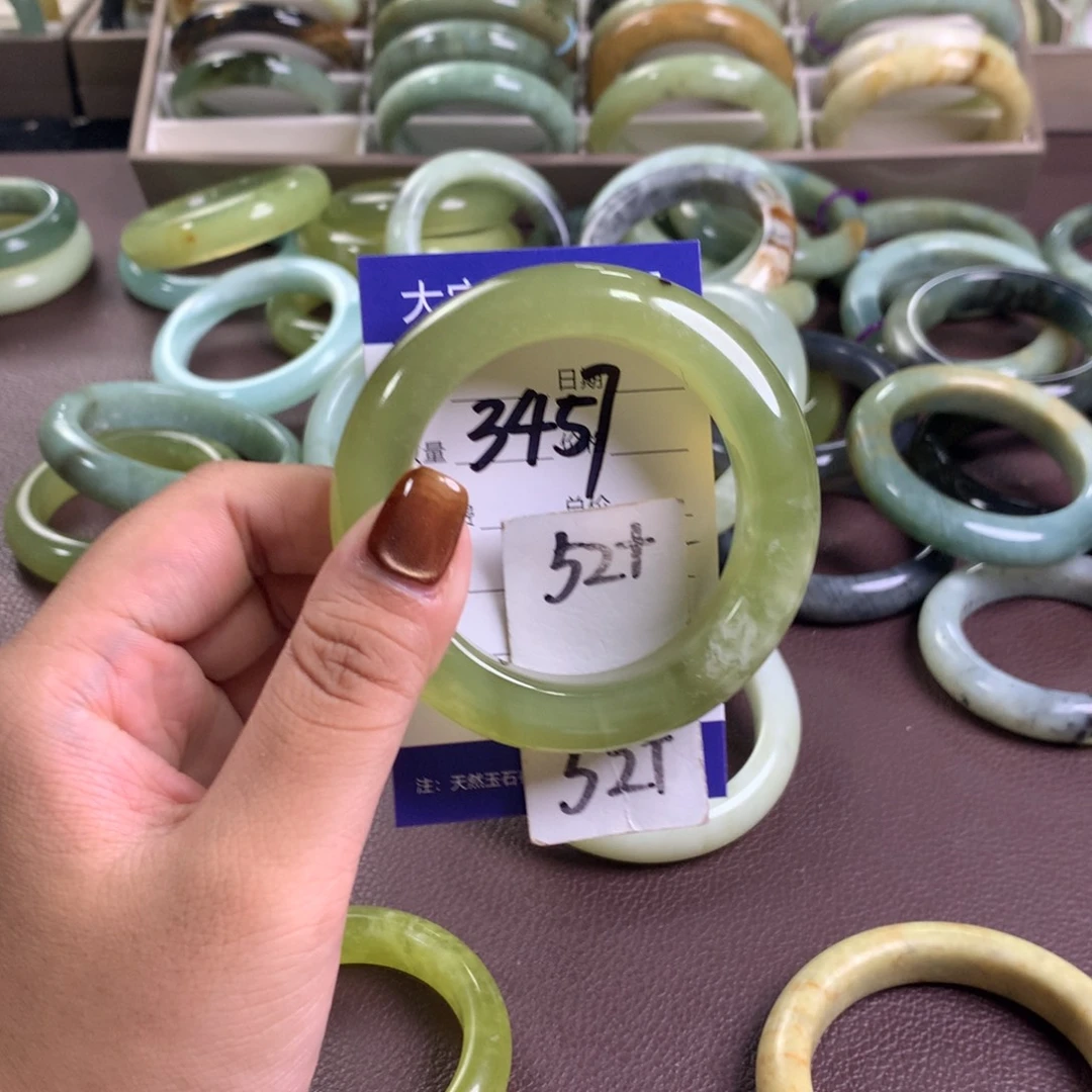 未镶嵌蛇纹石玉手镯3457