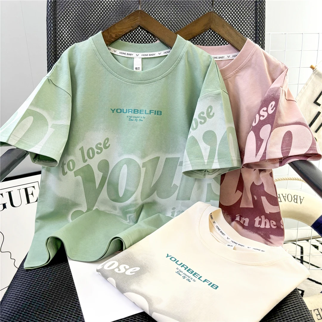 男童夏款T恤2025款夏季短袖ol宝宝夏装中大童圆领韩版