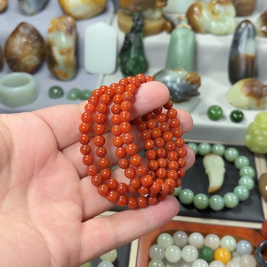 玛瑙/玉髓珠链未镶嵌