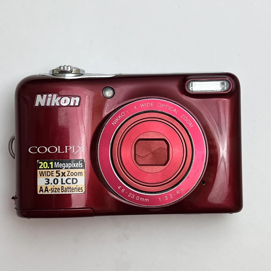 9新 Nikon/尼康 尼康L30酒红色面包机自备五号电池