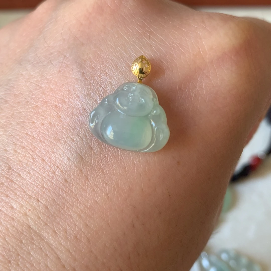 翡翠18K金镶嵌颈饰02