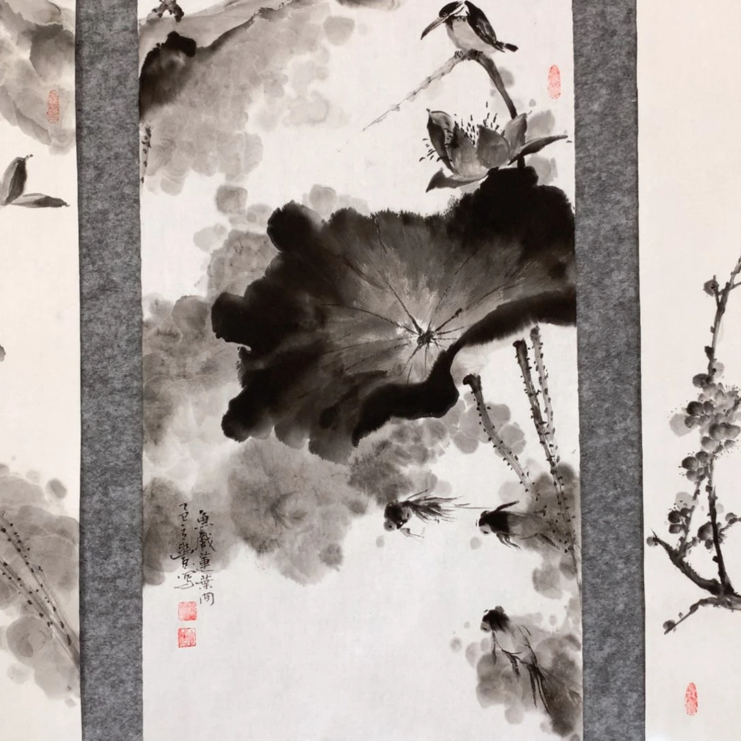 国画花鸟作品写意