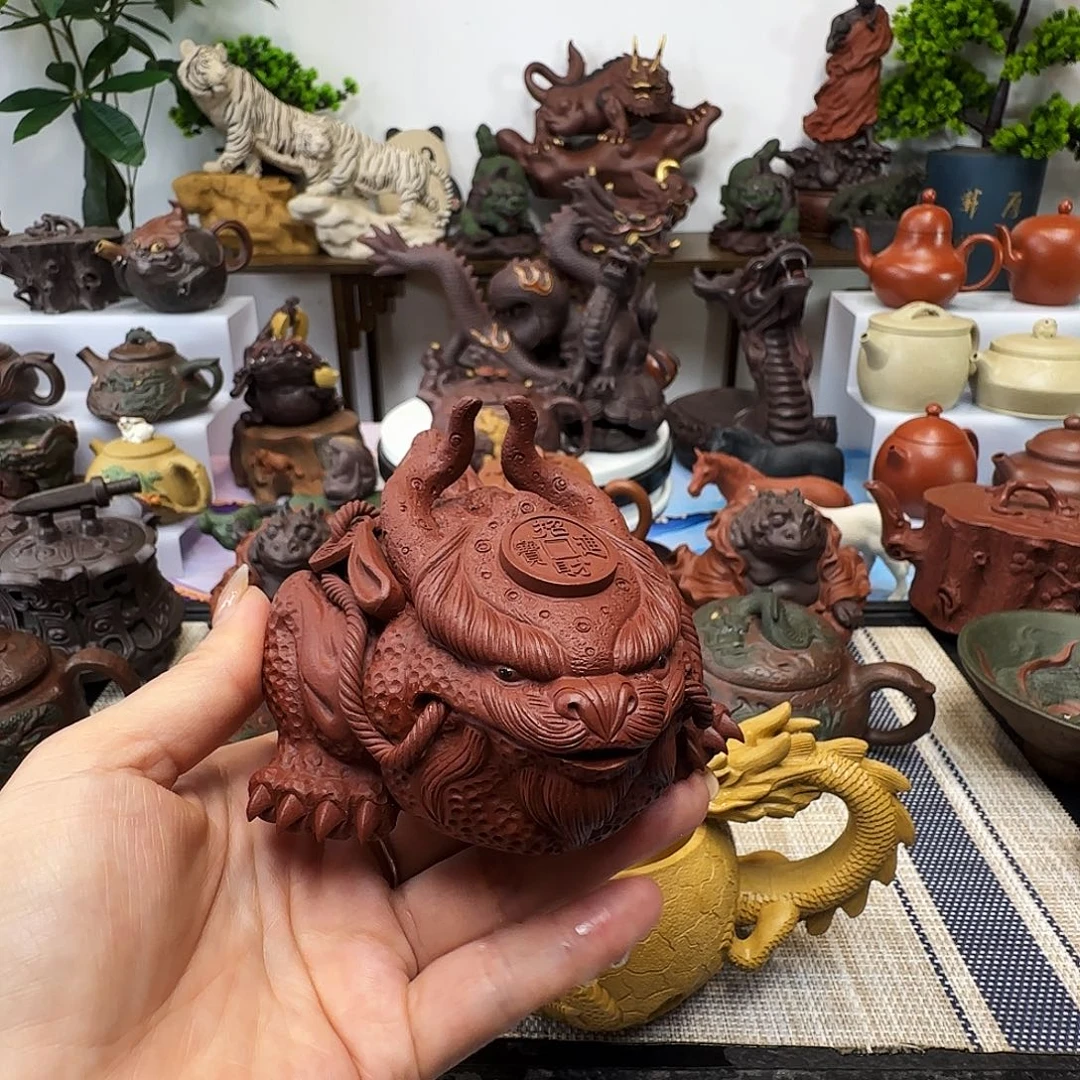 茶杯紫砂龙福金蝉