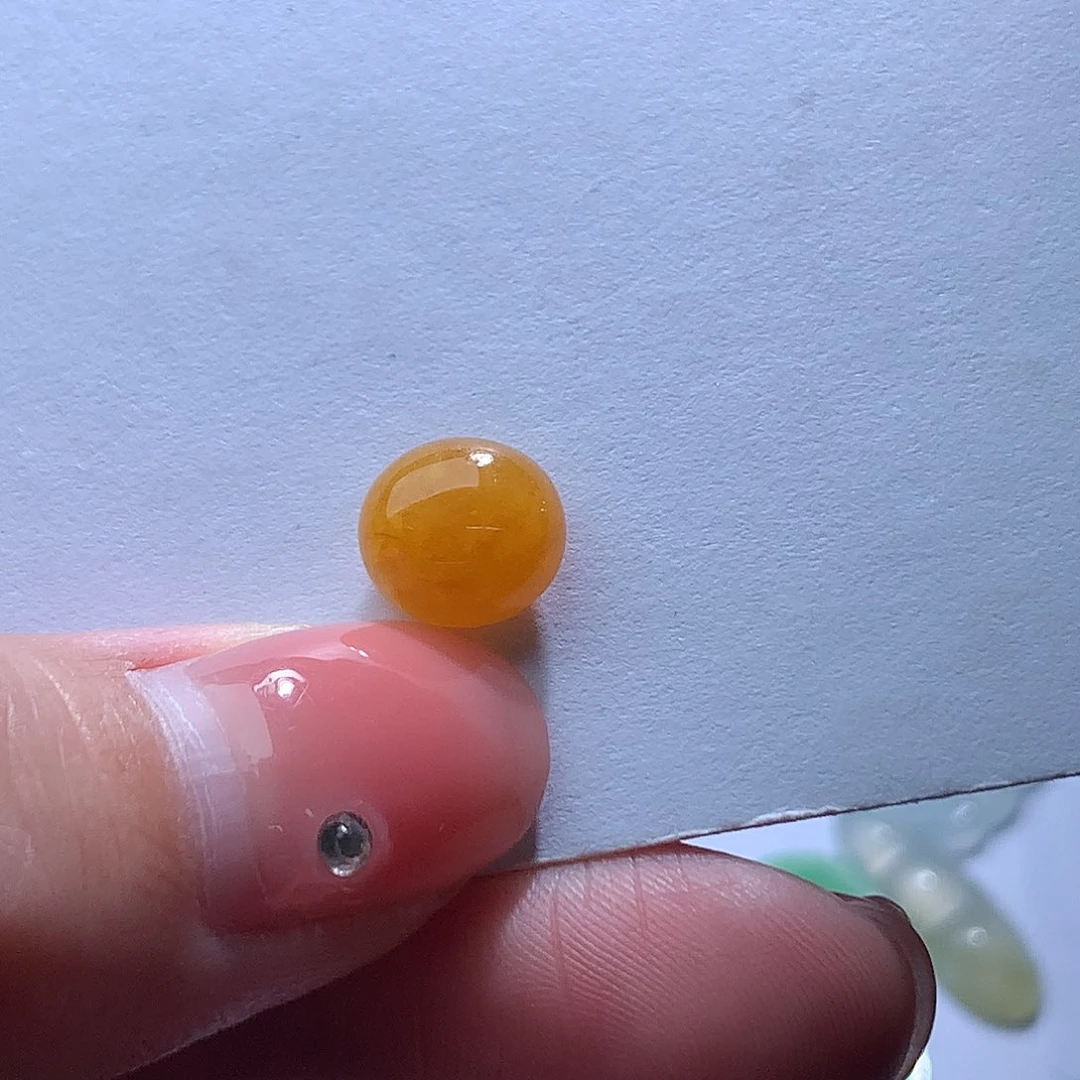 翡翠裸石黄蛋面翡翠翡翠翡翠