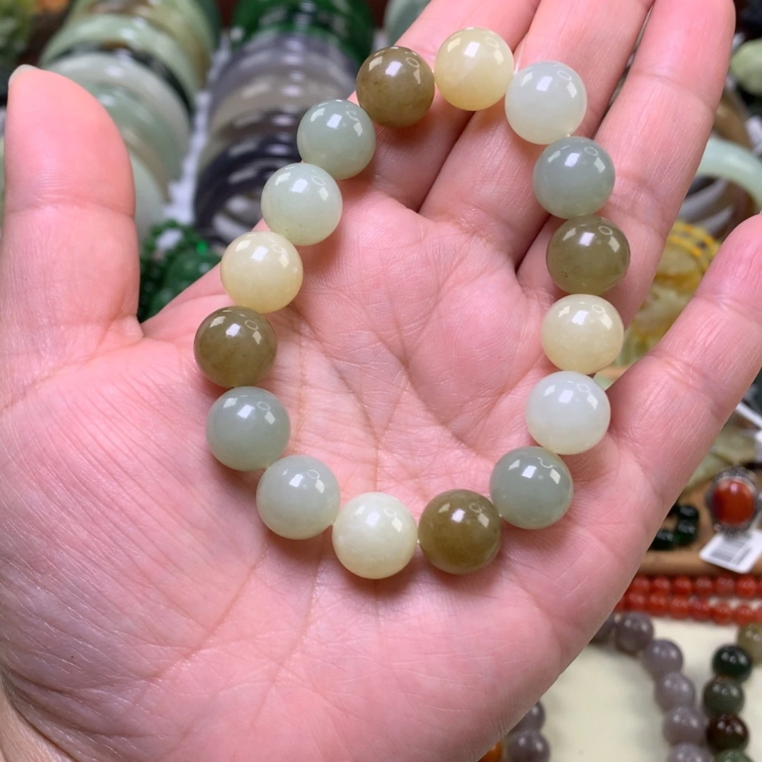 和田玉未镶嵌手链卡12