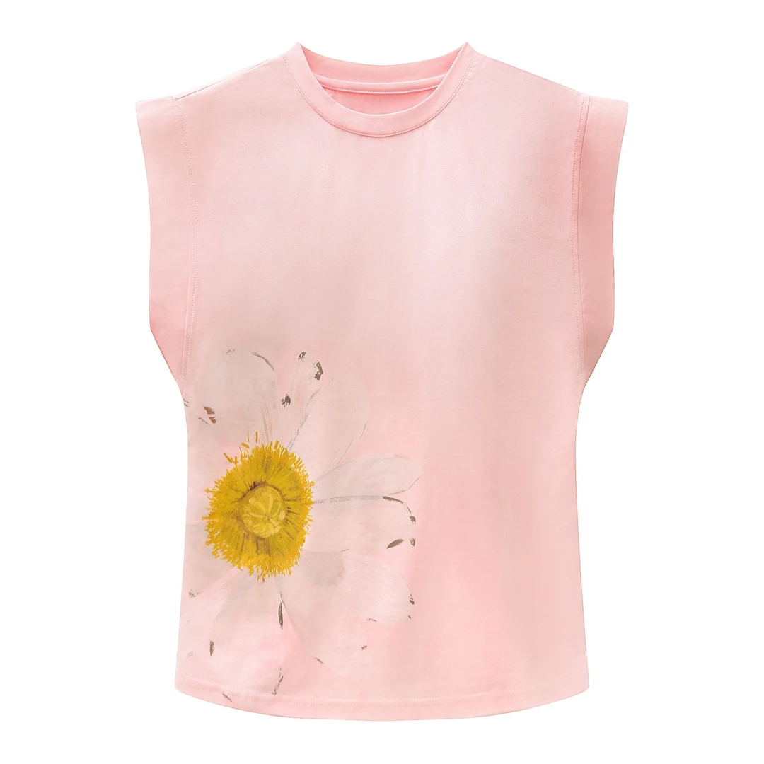 张静初她绽放法式圆领设计感小众显脸小粉色上衣HG