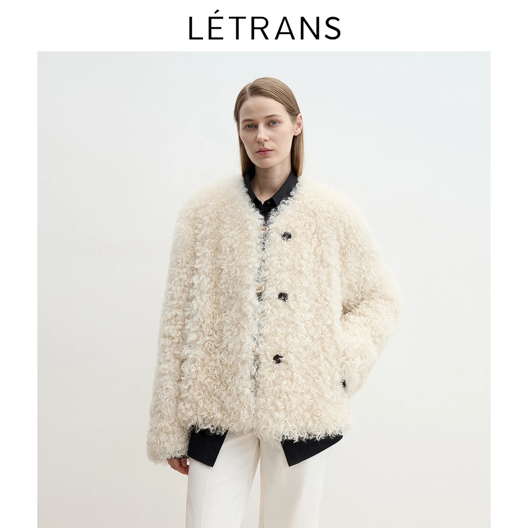 【元一Letrans 】鸡心领美利奴赛尔卷外套