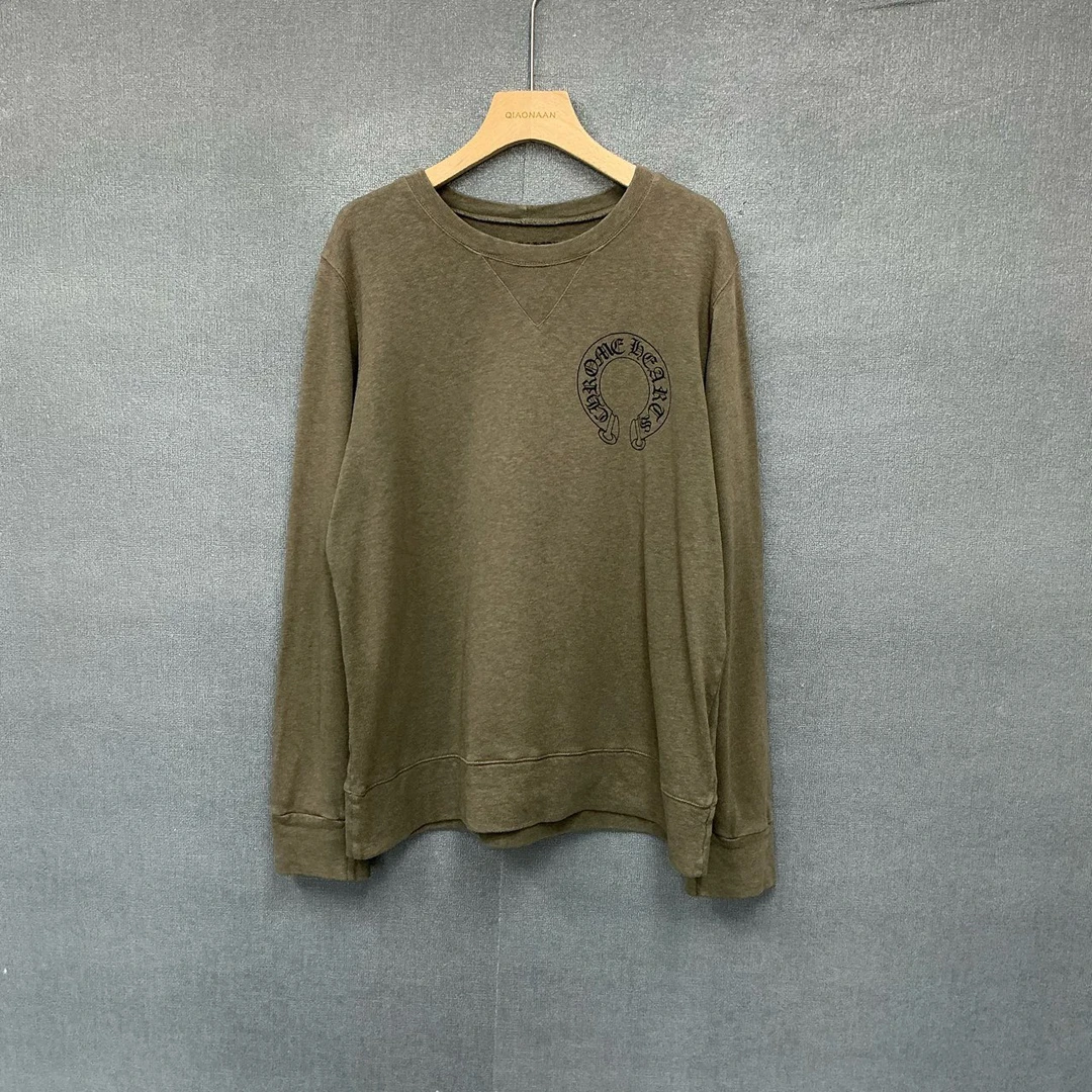 95新 Chrome Hearts/克罗心 橄榄绿幻影十字架长袖 95新M码 3073