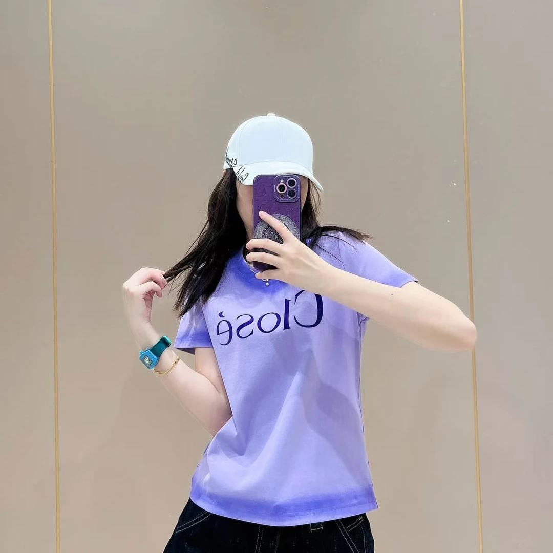 新款修身小版型短袖506011显瘦洋气时尚百搭休闲体恤半袖圆领