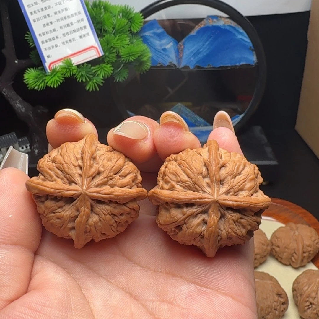 吊坠文玩核桃全品雨花石四棱39