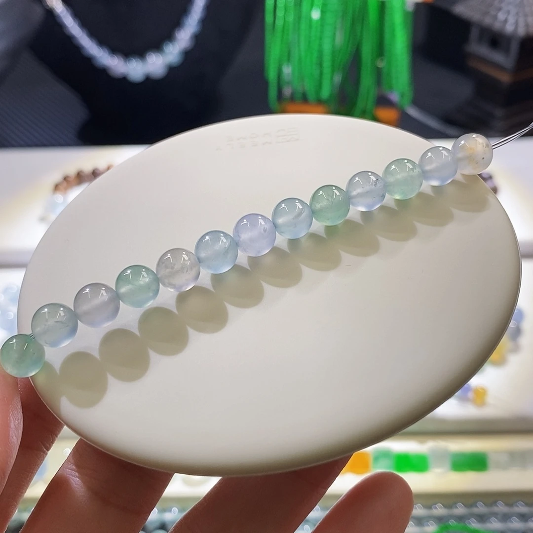 翡翠未镶嵌挂件一组珠珠