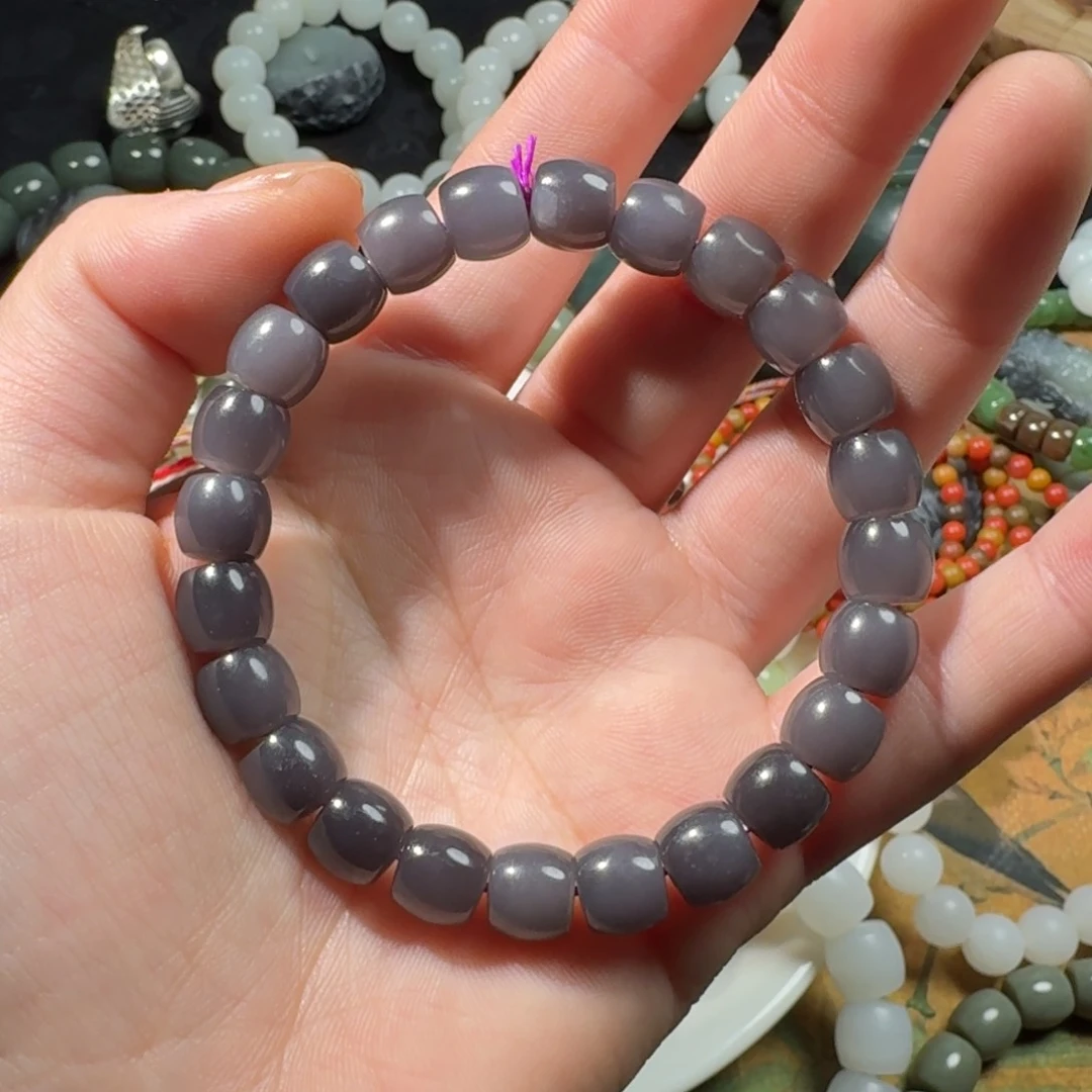 和田玉手串未镶嵌龙*雨