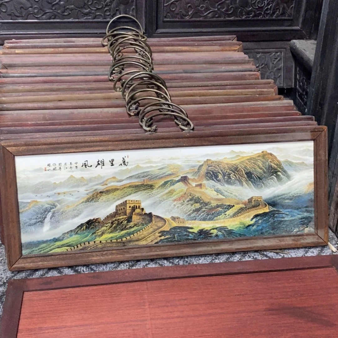 瓷片53*21 景德镇瓷板画柴窑烧制
