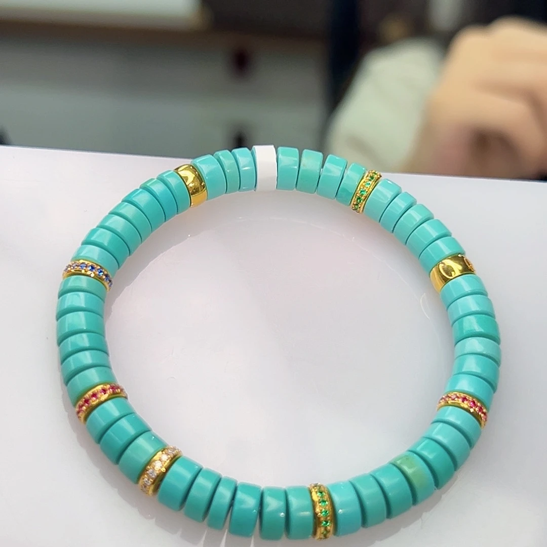 绿松石珠宝奇石18K金镶嵌