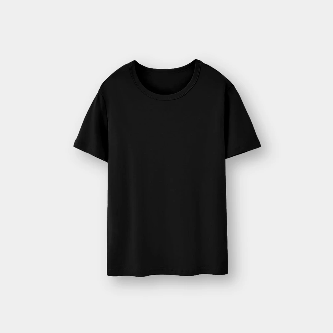 【黑色】25年春季新款圆领短袖T恤（T21001）【737】