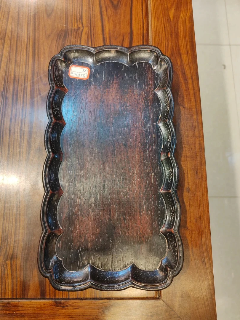 荷花紫檀茶盘长31.5宽17厚3（以直播间实物为主）