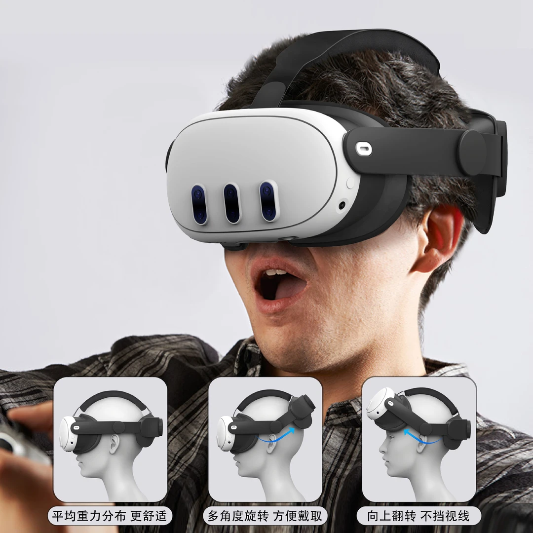 适用于Meta quest3头戴可调节替换quest 3头带智能VR眼镜配件