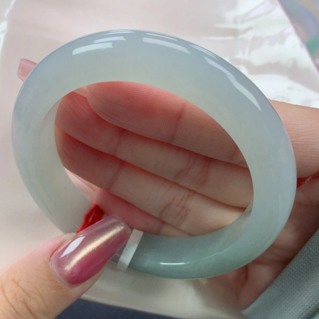 翡翠手镯未镶嵌缅甸天然翡翠A货55.6