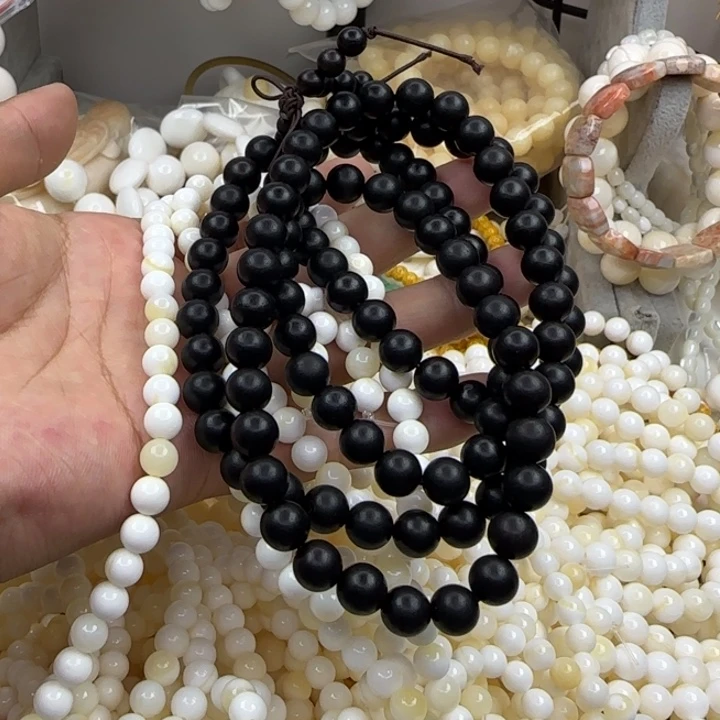 东非黑黄檀（紫光檀）手串/手链带黄0.6脖挂