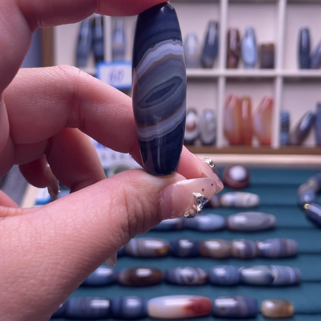 青***山玛瑙/玉髓合金颈饰