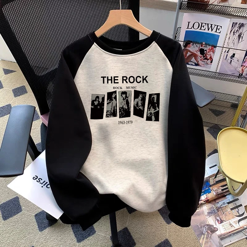 特大码300斤秋冬新款套头圆领加绒卫衣男士长袖宽松拼接打底上衣