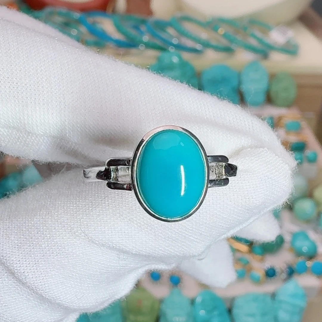 绿松石银S925镶嵌珠宝奇石