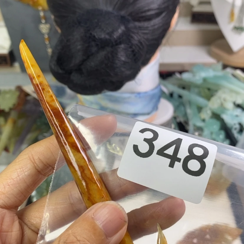 【闪购商品】岫玉发饰未镶嵌蓝*