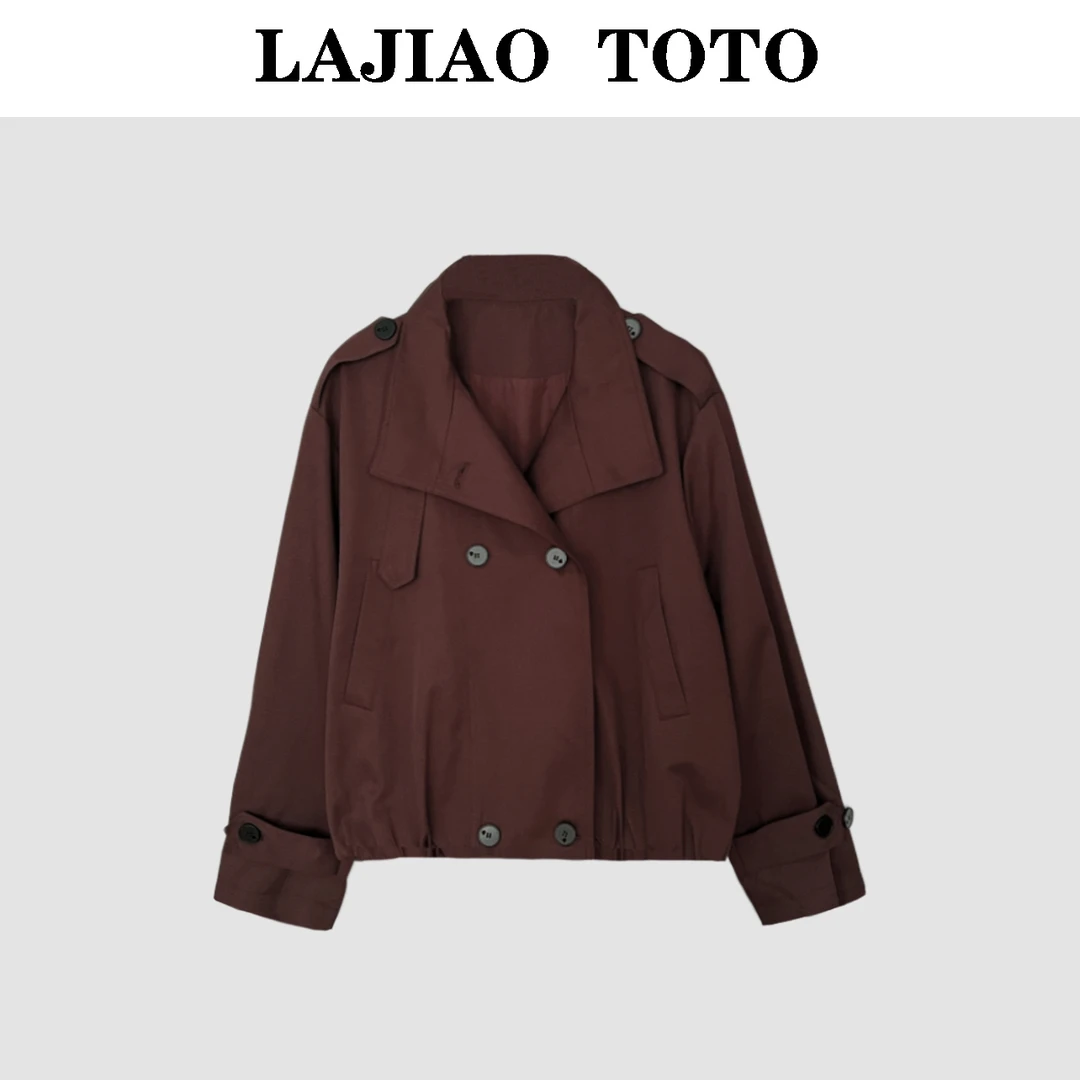 辣椒姐【柔小风衣】小众百搭出行外穿舒适轻奢风衣短外套#88089