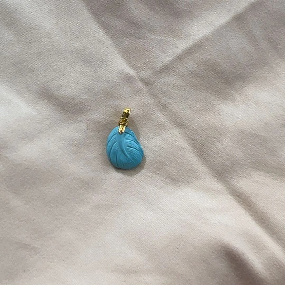 绿松石18K金镶嵌戒指配件