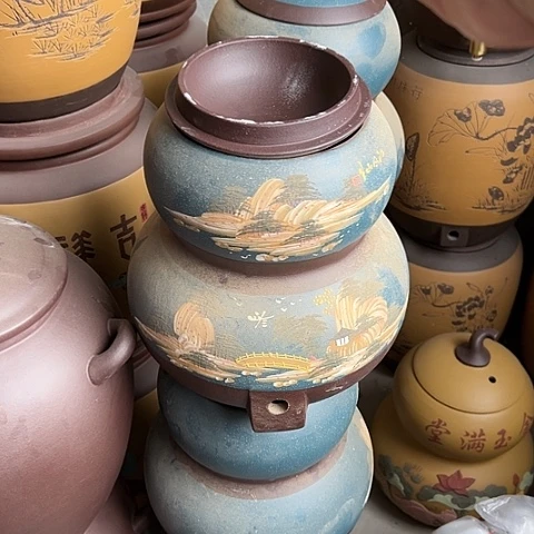 【闪购商品】紫砂茶叶罐金****银紫砂水缸10升水龙头