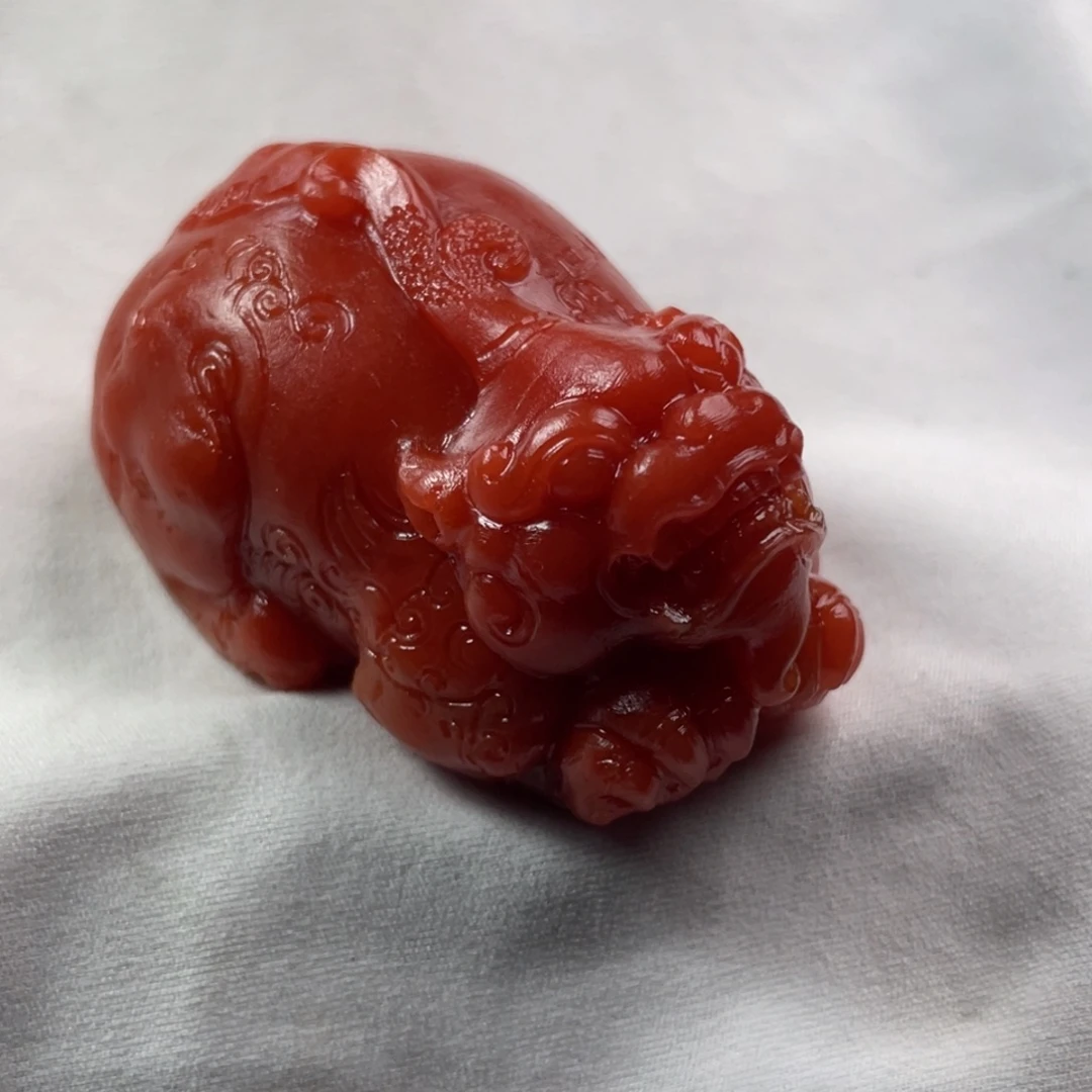 南红玛瑙未镶嵌原矿无胶保山南红貔貅手把件挂件