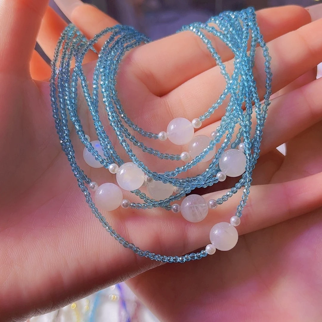 未镶嵌颈饰长石月光石