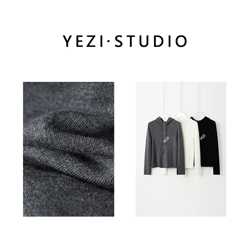 外套【小美好】百百羊毛欧若风巴素兰精纺羊毛松弛连帽外套25318021