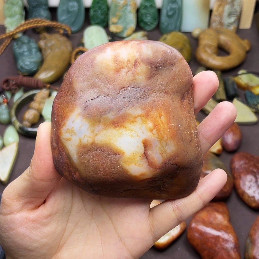 岫岩河磨玉（透闪石质玉）未镶嵌颈饰