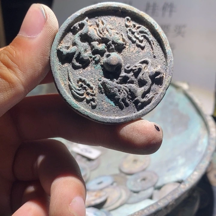 铜铁合金类古钱币工艺品挂件