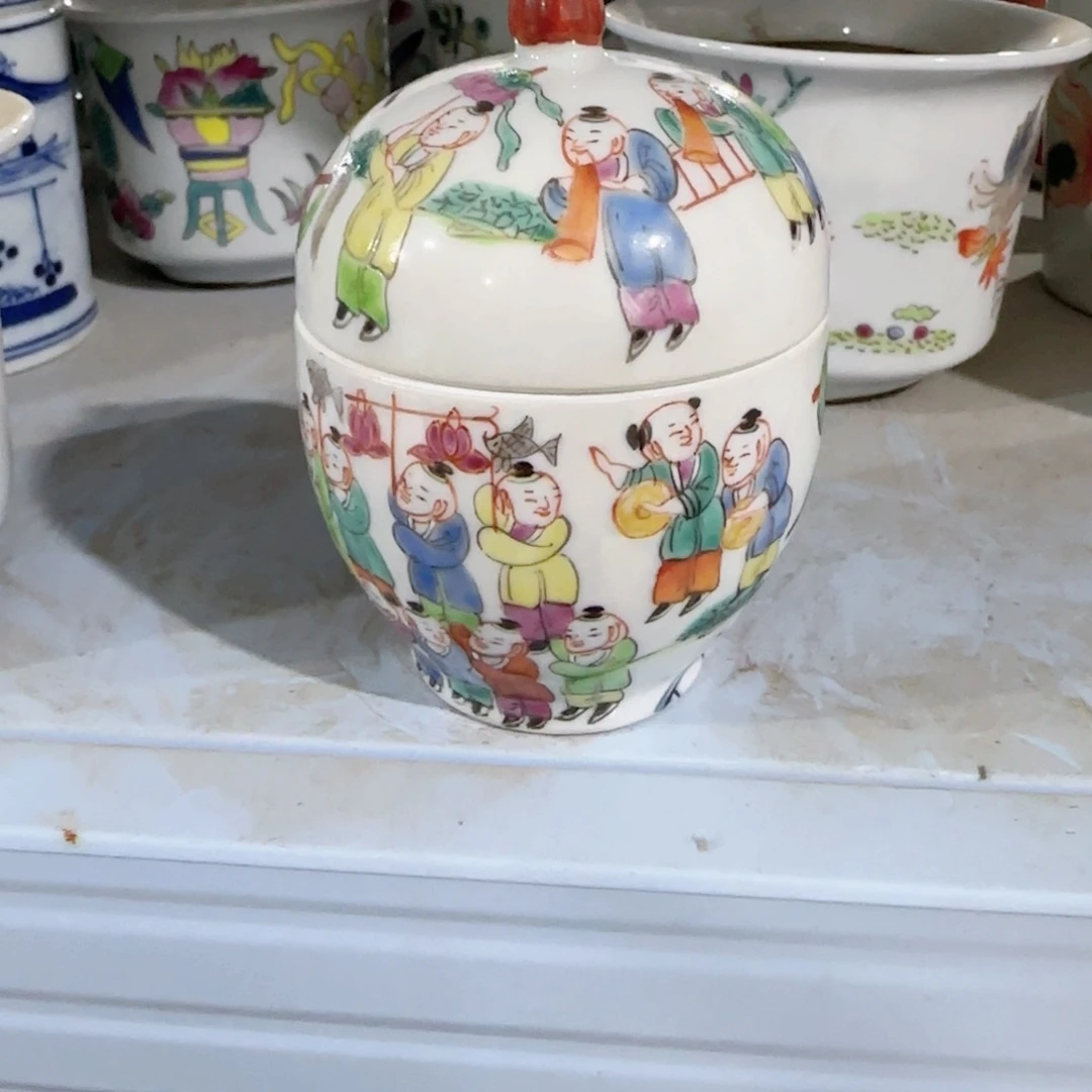 手绘瓷器，全部处理