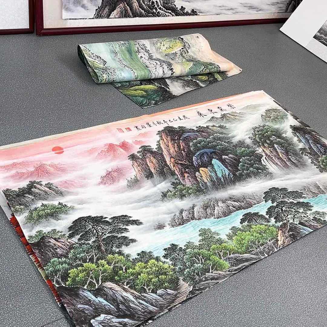 国画绿**山手绘保证假一罚万