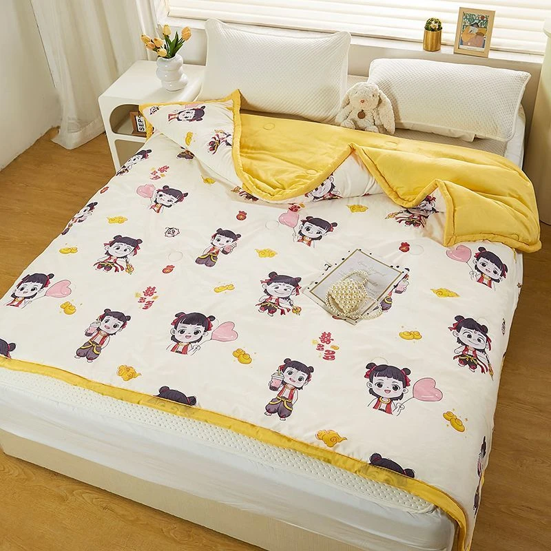 哪吒卡通亲肤夏季凉感小被子宝宝儿童A类安全午休午睡空调被