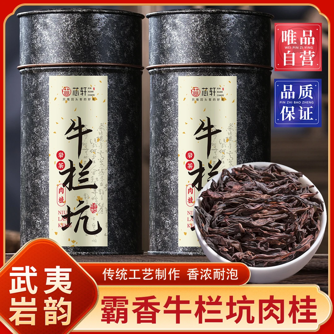 芯轩 正宗牛栏坑肉桂武夷岩茶坑涧肉桂特级大红袍茶叶乌龙茶罐装