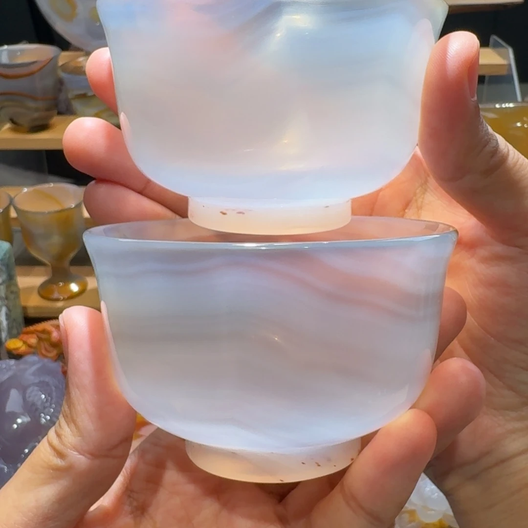 玛瑙/玉髓玛瑙茶杯未镶嵌天**翔