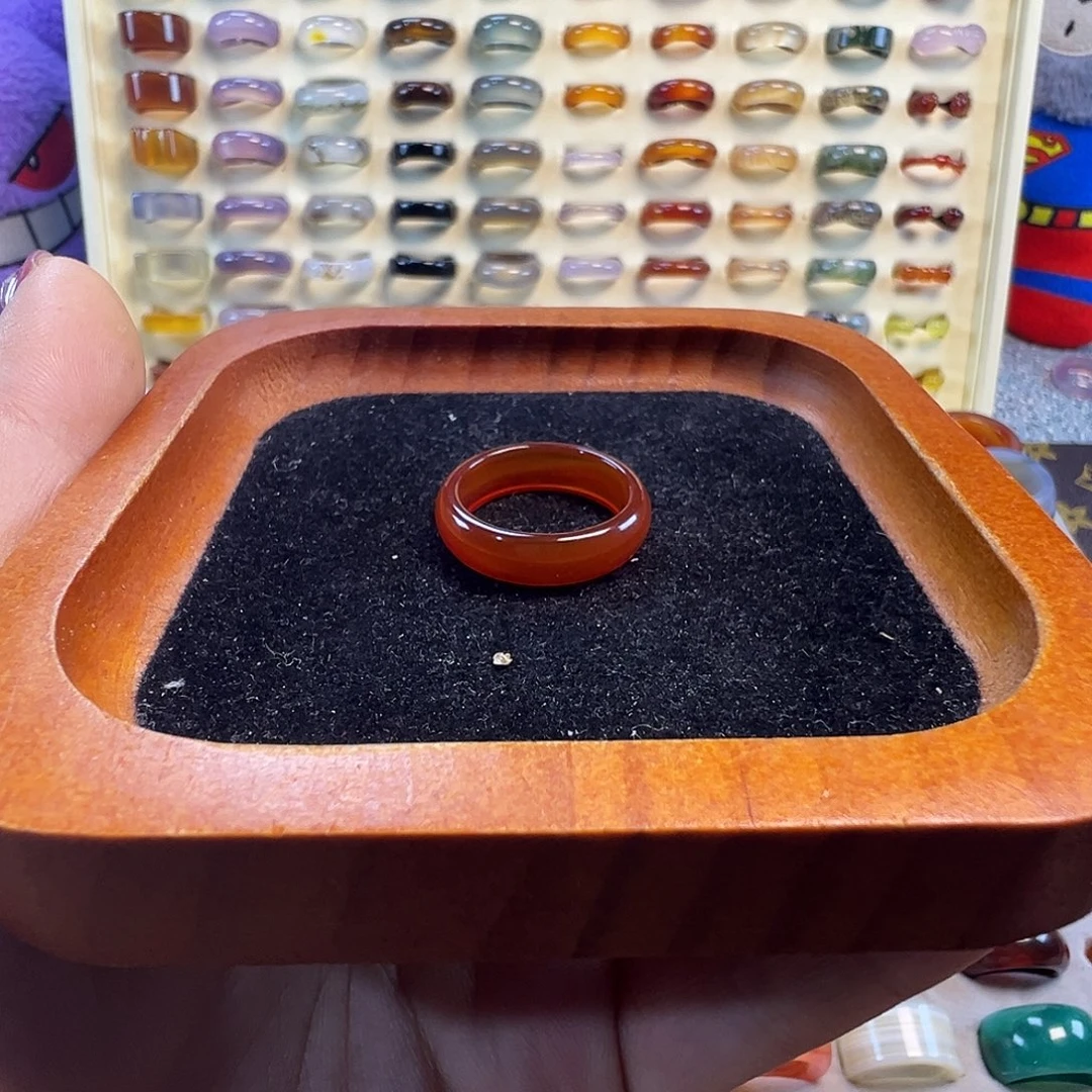 小***比玛瑙/玉髓未镶嵌戒指B16不退换18港17+