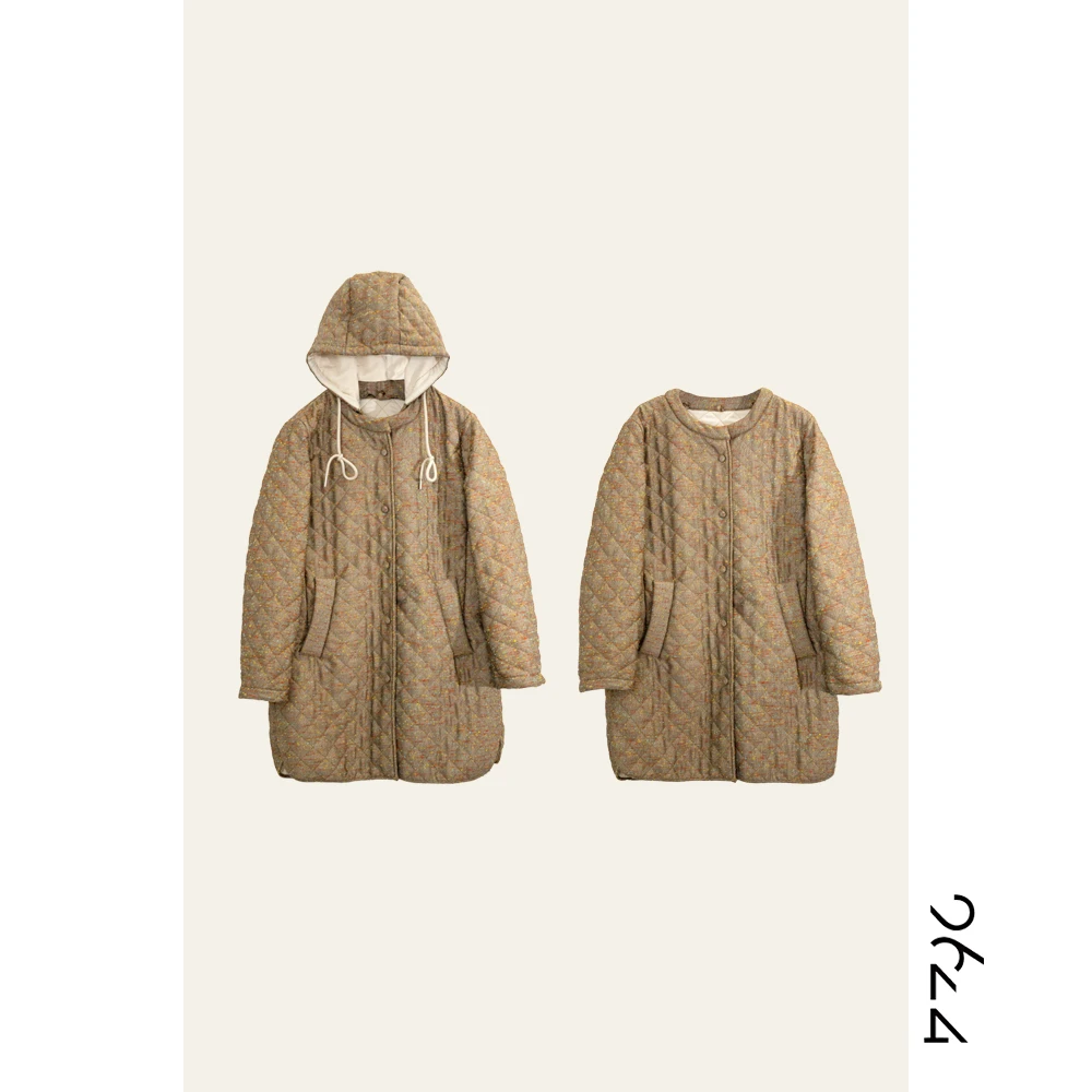 【书生私见】进口彩点+100羊毛絮内胆超透气保暖！女装老钱外套91232