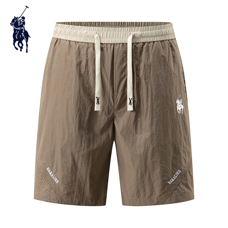 保罗艾布纳运动休闲裤子速干夏季宽松冰丝裤男百搭透气潮流五分裤