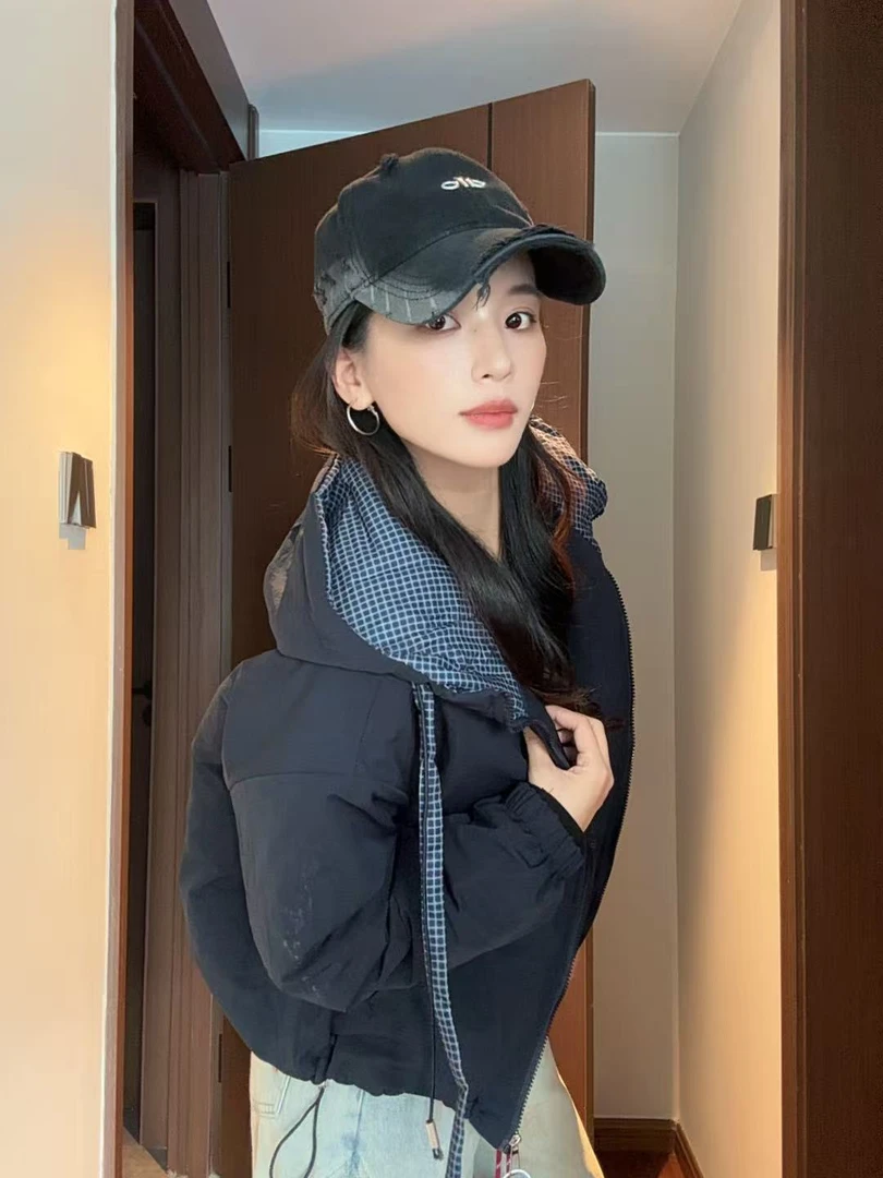 新款2025冬加棉加厚冲锋衣外套百搭时尚宽松休闲时尚连帽夹克上衣